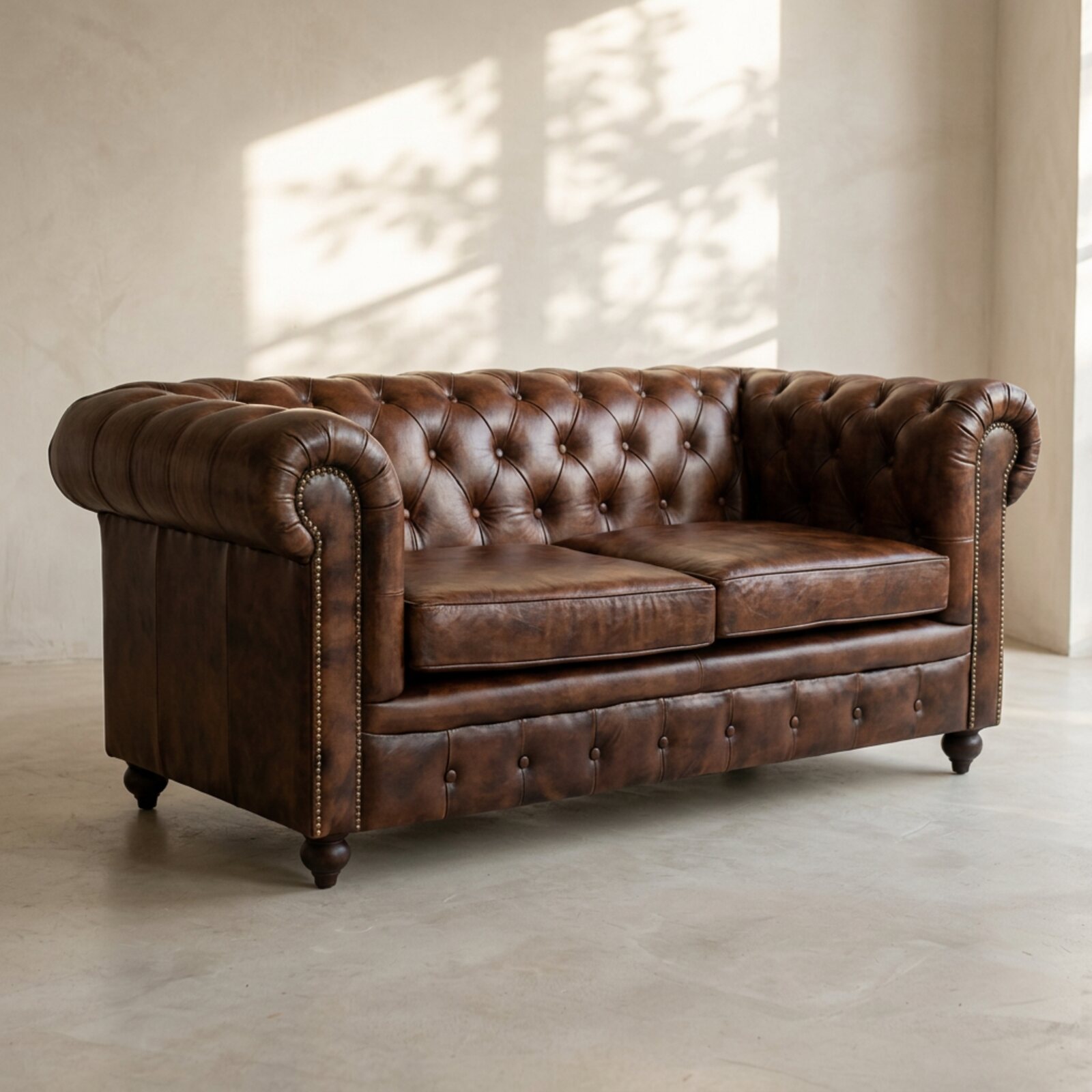 The Ashby in Dark Brown leather, three-quarter view
