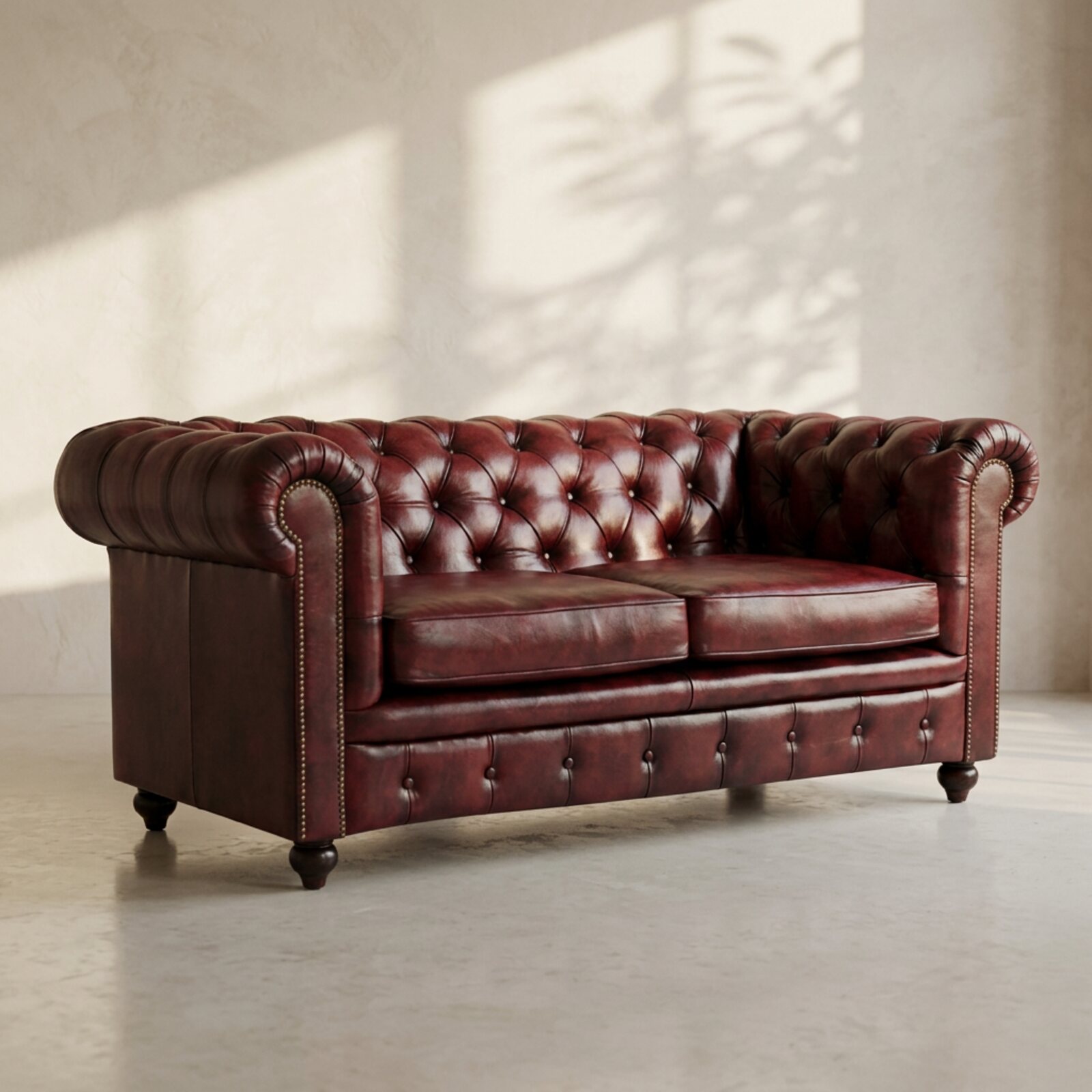 The Ashby in Oxblood Red leather, three-quarter view